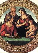 Luca Signorelli The Holy Family with Saint oil